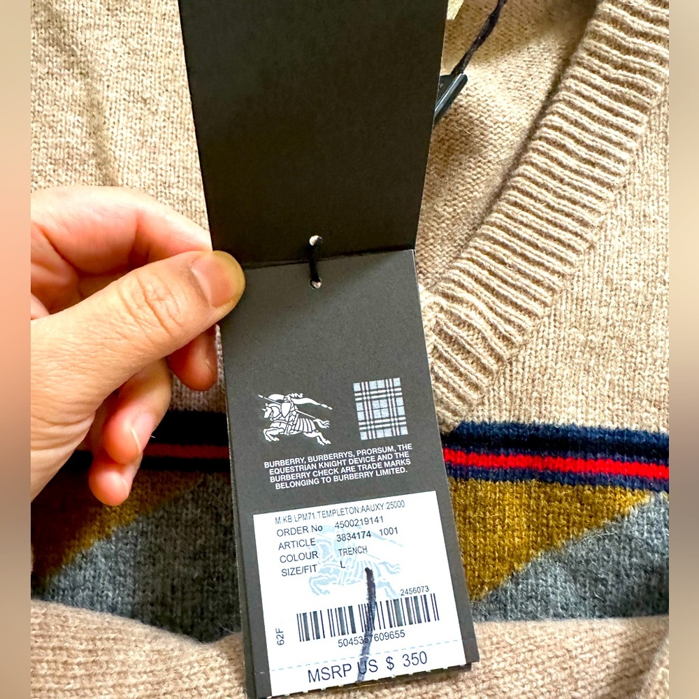 Brand new Burberry man sweater